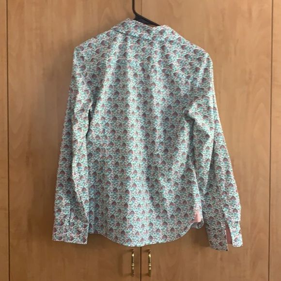 Tommy Hilfiger Medium button down long sleeve shirt. White with floral print - Picture 7 of 8